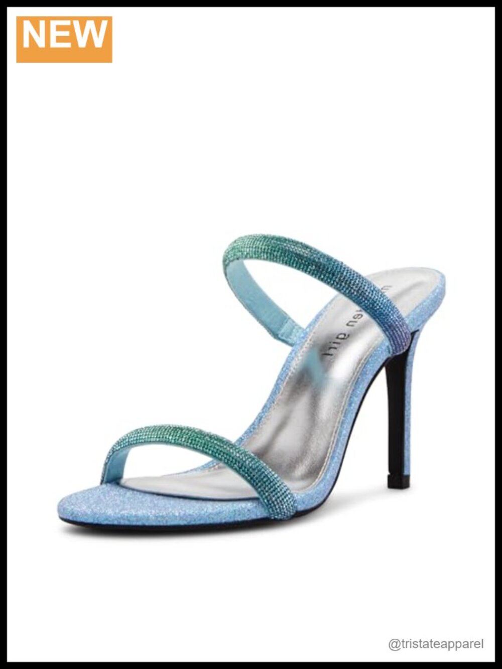 Stiletto Heel Rhinestone Slide Sandals Slingback Wedding Shoe